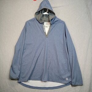 DeMarini Blue Athletic Hoodie Mens Large Baseball Training Pullover Lightweight